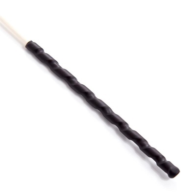 Cabo de vara preto com design helicoidal