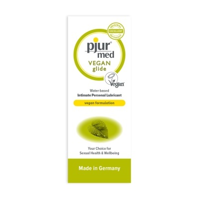 Embalagem de lubrificante íntimo pjur med VEGAN glide