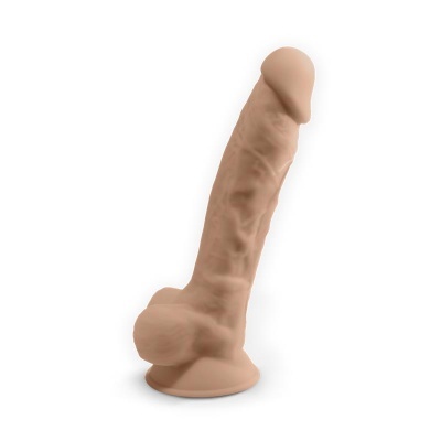 Dildo realista cor de pele com base de ventosa
