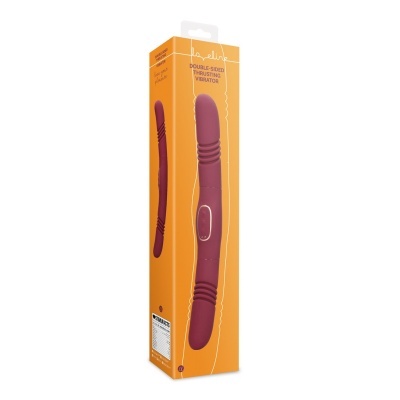 Vibrador duplo em embalagem laranja
