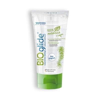 Lubrificante natural BIOglide em tubo plástico com tampa verde