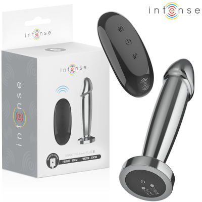 Plug anal vibratório metálico Intense com controlo remoto e embalagem