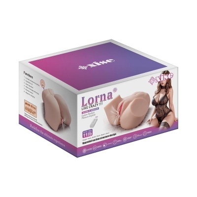 Caixa do masturbador masculino Lorna LIKE CRAZY!!! com controlo remoto e imagem de mulher em lingerie preta