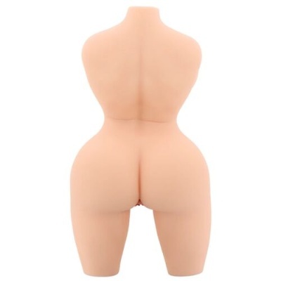 Manequim tronco feminino cor pele visto de costas