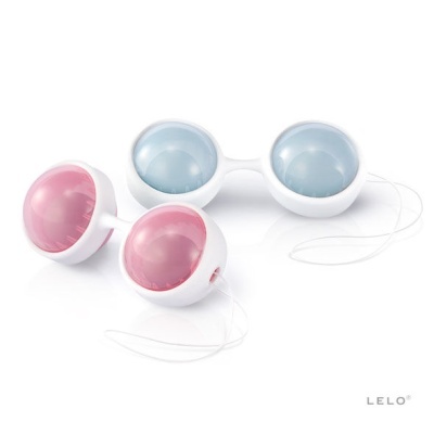 Conjunto de bolas de Kegel rosa e azul claro LELO