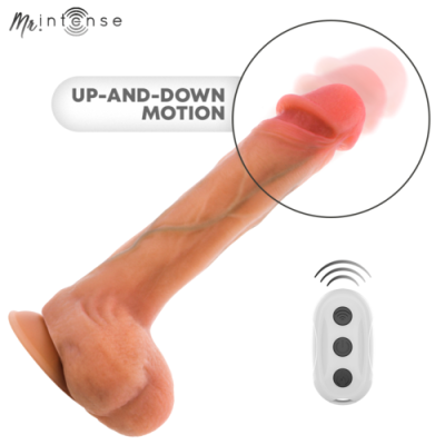 Vibrador realista com ventosa e comando remoto branco