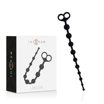 Conjunto de contas anais pretas com alça de silicone