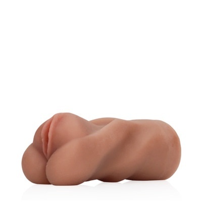 Brinquedo erótico em silicone na cor pele com forma anatómica