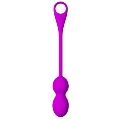 produto de silicone roxo com cabo fino e anel na extremidade