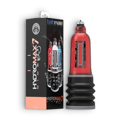 Produto HYDROMAX7 vermelho e preto com embalagem preta e coral claro