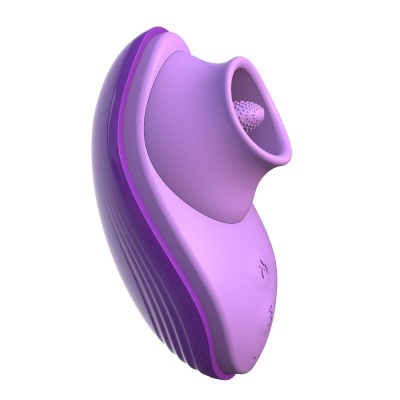 Dispositivo elétrico roxo com ponta texturizada em fundo branco