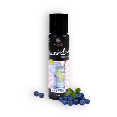 Frasco de bálsamo Drunk in Love Gin & Tonic com mirtilos e hortelã