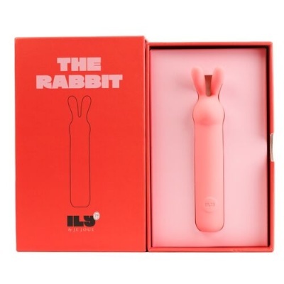 Vibrador rosa em forma de coelho com caixa vermelha THE RABBIT