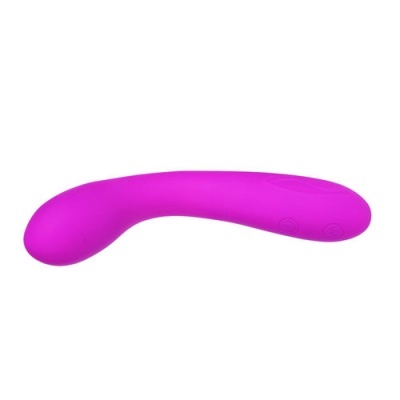 vibrador rosa curvo com botões