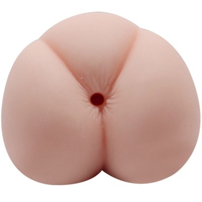 Produto de silicone redondo cor de pele com ranhura central