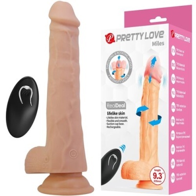 Dildo realista com controle remoto e embalagem