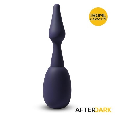 Produto adulto azul escuro com texto 160ML CAPACITY e logótipo AFTERDARK