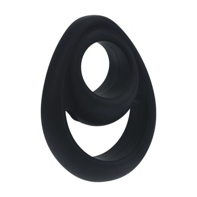 Anel de silicone preto circular