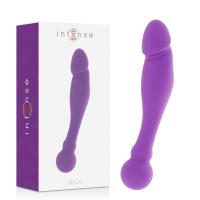 Vibrador roxo com embalagem branca e roxa Intense Rick