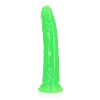 Objeto verde translúcido em forma alongada com texturas