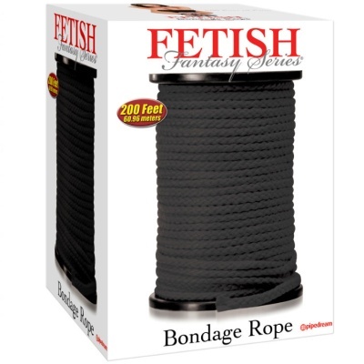 Embalagem de corda preta para bondage Fetish Fantasy Series