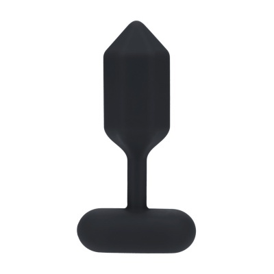 Plug anal preto de silicone com base oval