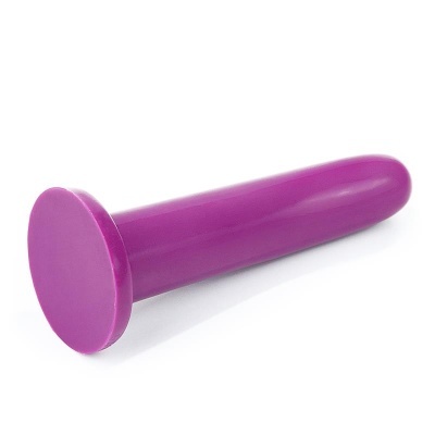 Objeto cilíndrico roxo com base circular plana