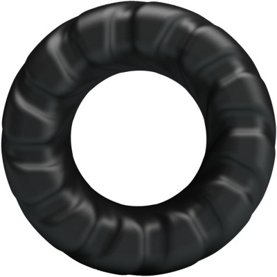 Anel circular preto texturizado de borracha silicone