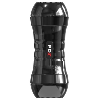 Produto cilíndrico preto com rótulo PDX