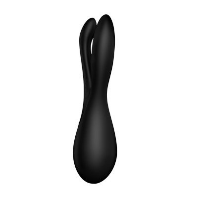 Produto preto de silicone com duas extremidades curvas