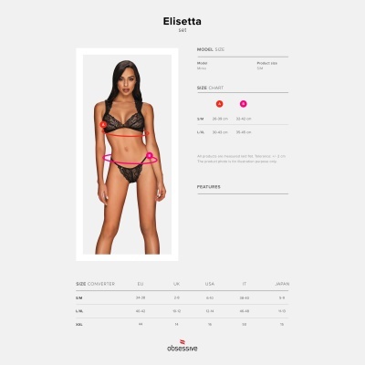 Conjunto de lingerie preto com renda usado por modelo feminina morena