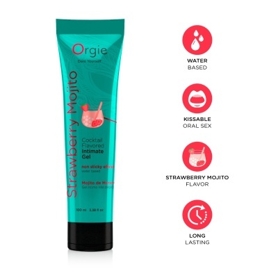 Frasco de gel íntimo Strawberry Mojito da Orgie