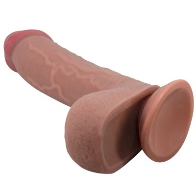 Dildo realista cor de pele com base de ventosa