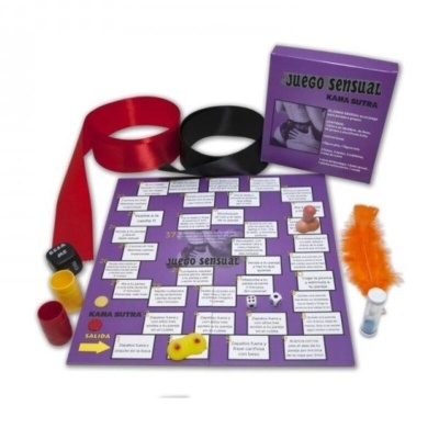 Jogo de tabuleiro Juego Sensual KAMA SUTRA com acessórios coloridos