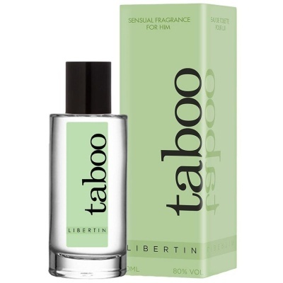 Frasco de perfume Taboo Libertin com caixa verde