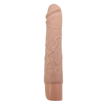 Vibrador em tom de pele com textura realista