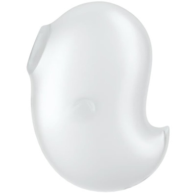 Boneco insuflável branco em forma de nuvem com fundo branco