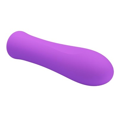 Objeto roxo alongado com superfície lisa