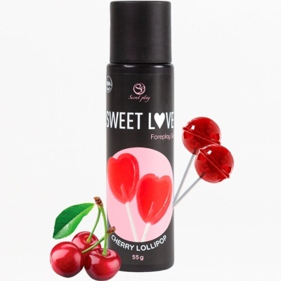 Frasco de gel Sweet Love com pirulitos e cerejas