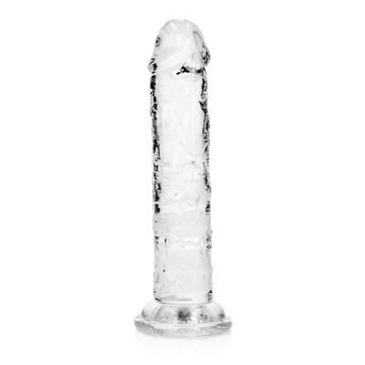 Dildo transparente com base alargada