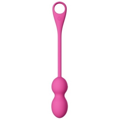 Bolas de silicone cor-de-rosa com cabo flexível e botão