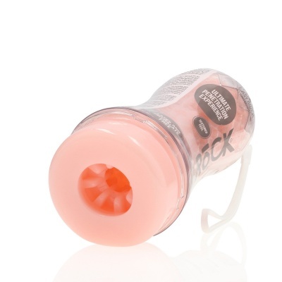 Dispositivo rosa com embalagem transparente com texto ULTIMATE PENETRATION EXPERIENCE