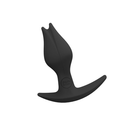Produto preto em silicone com forma anatómica e texto FUN FACTORY.