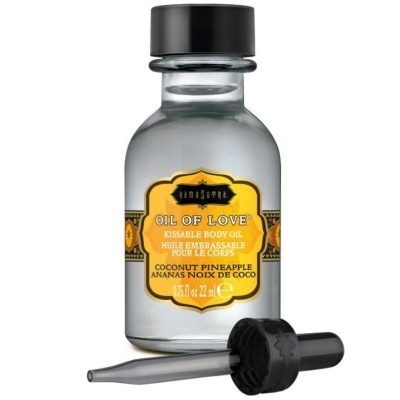 Frasco de óleo corporal Oil of Love da Kama Sutra com conta-gotas preto