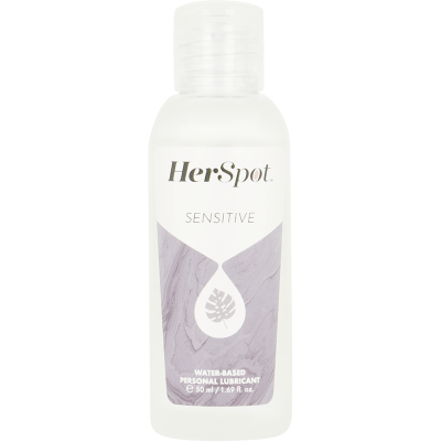 Frasco de lubrificante pessoal HerSpot Sensitive 50 ml