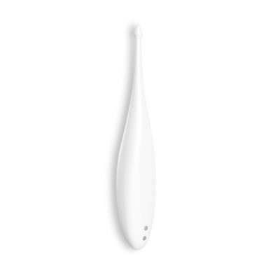 Escova interdental elétrica branca com corpo ergonómico
