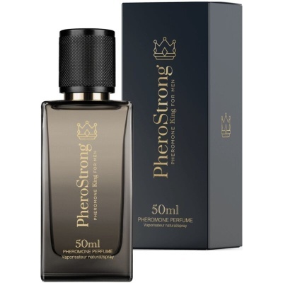 Frasco e caixa de perfume PheroStrong para homem