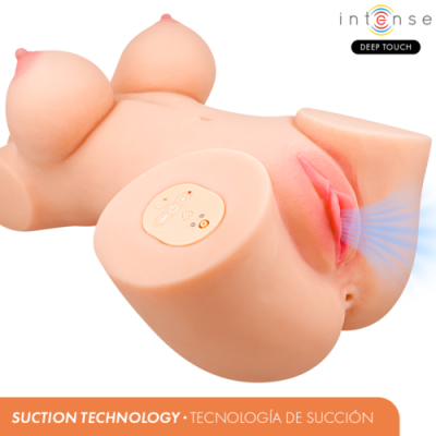 Boneca sexual realista com painel de controlo e tecnologia de sucção