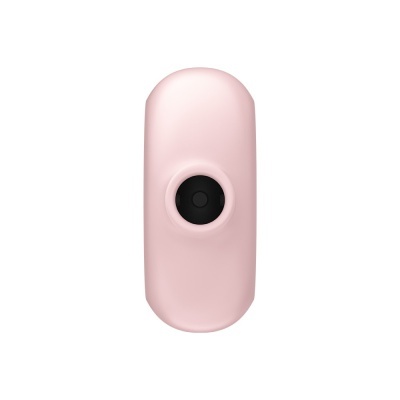 Dispositivo eletrônico pequeno cor rosa com botão preto central