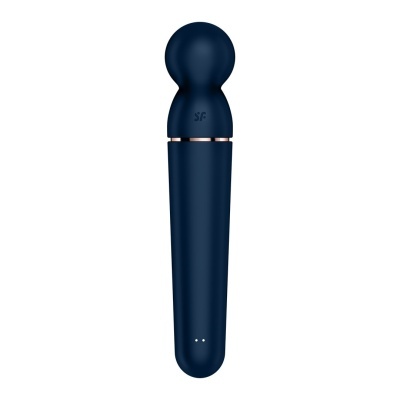 Massajador corporal azul escuro em silicone com cabeÃ§a redonda